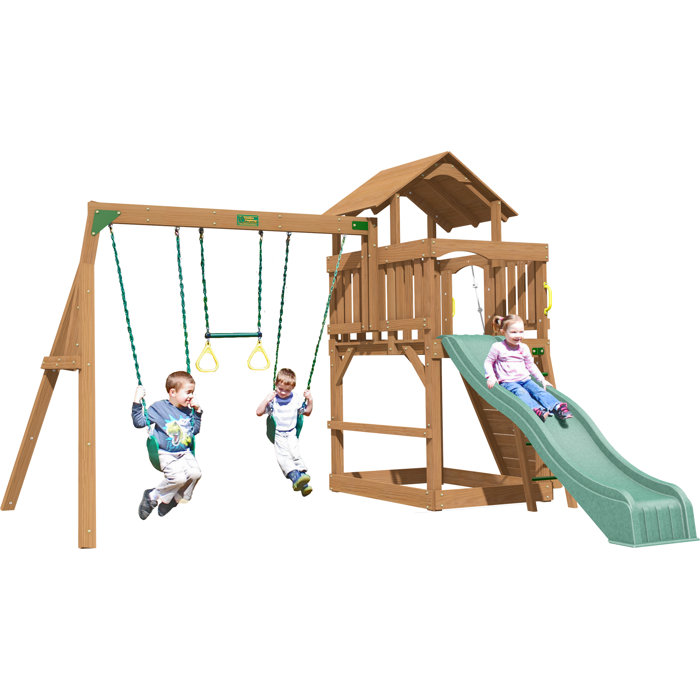 Creative Playthings Eastport Creative Playthings Swing Set with 2 Swing